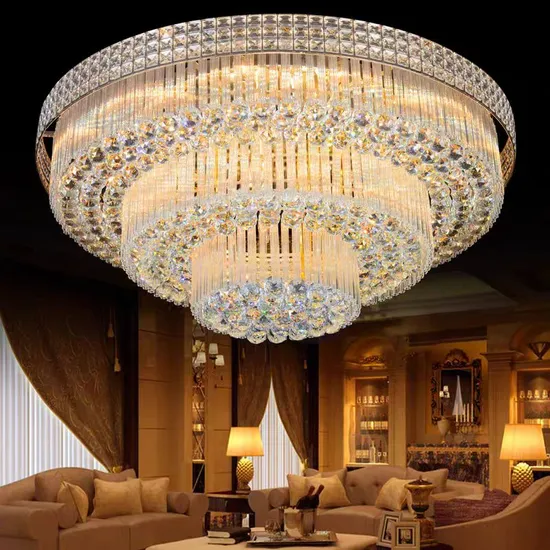 Pendant Light Villa Lobby Hotel Crystal Chandelier Ceiling Light for Kids Room 