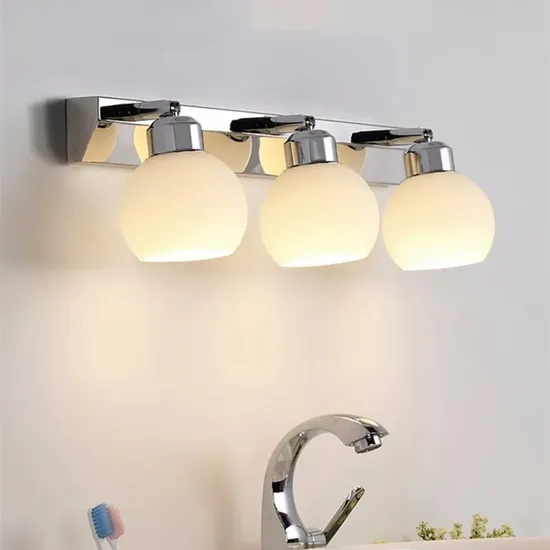 Crystal Bathroom Black Chrome Vanity Wall Light Stainless Steel Over Mirror Lights (WH