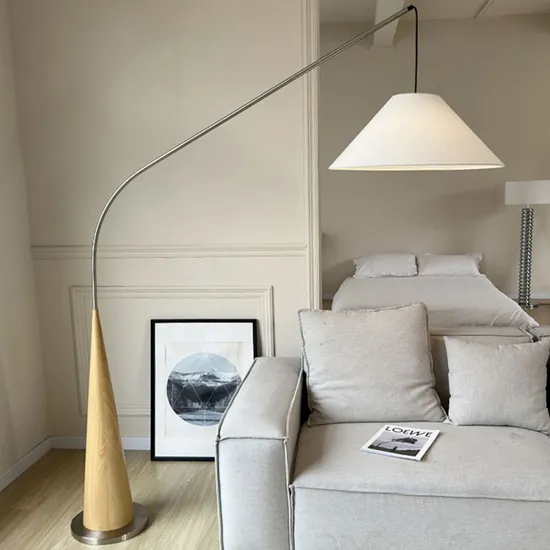 Modern Style Indoor Light Two Colors Arc Floor Lamp for Luxury Hotel Home Decor 