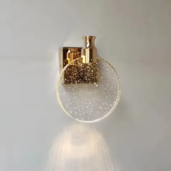 Modern Bedroom Vanity Lighting Mirror Hall Wall Lamp LED Bubble Crystal Wall Lamp 